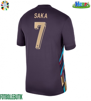 England Bukayo Saka #7 Bortatröja EM 2024 Kortärmad